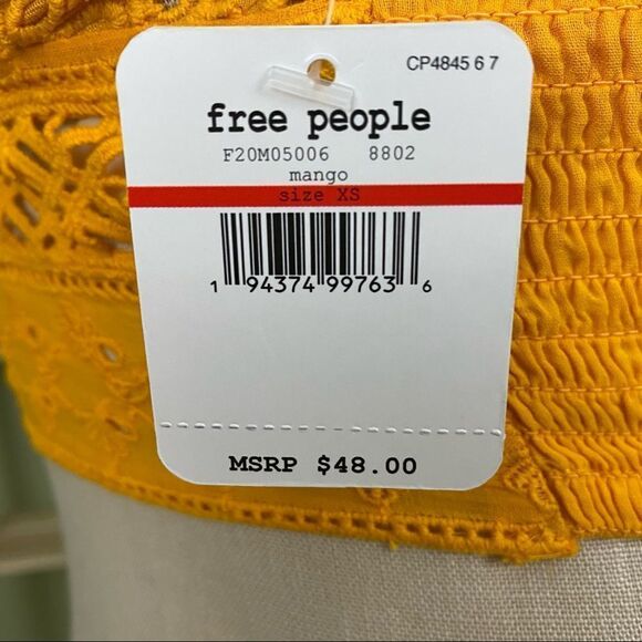 Free People Carina Bralette Mango - Size XS - Picture 5 of 8